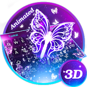 3D Smoke Butterfly Theme&Emoji Keyboard  Icon