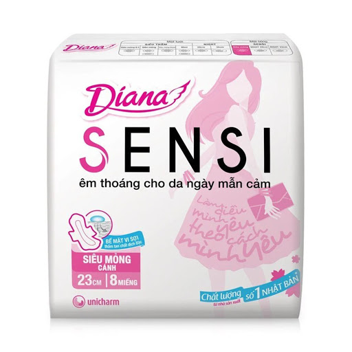 Băng vệ sinh Diana Sensi Ultra Thin Wings 8 miếng