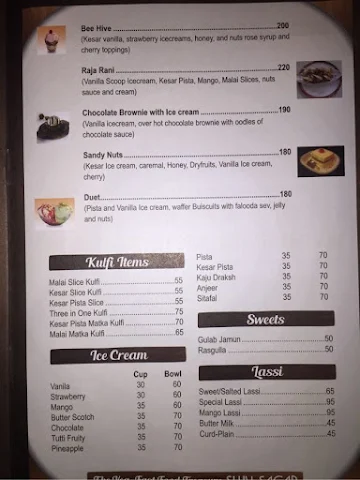 Radhika's Shiv Sagar menu 