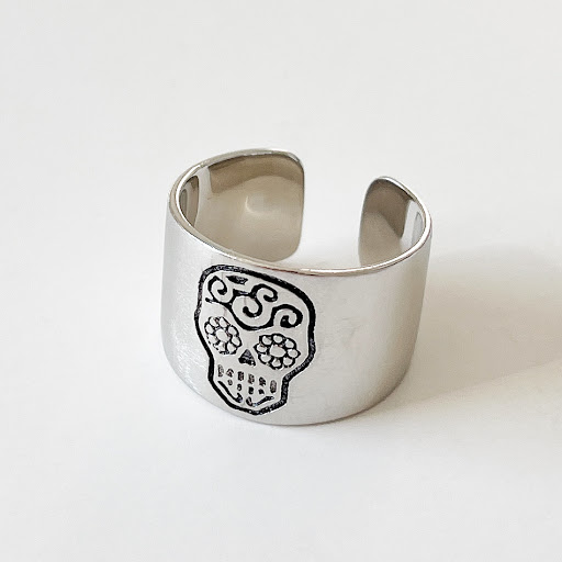 Title 4, Korean Style S925 Sterling Silver Brushed Frost...
