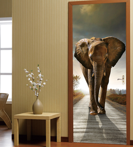 Title 3, Waterproof 3D Creative Door Sticker Add style t...