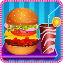 Cooking hamburgers for drivers mobile app icon