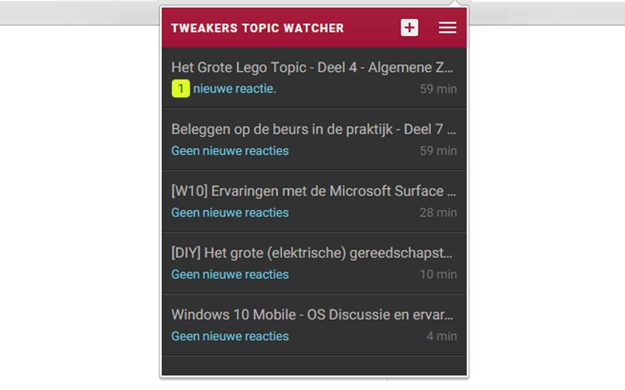 tweakers topic watcher Preview image 3