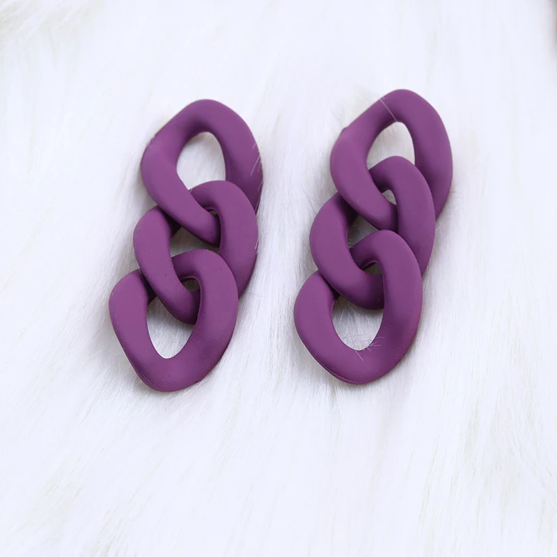 Fashion Three-piece Chain Stud Earrings, Simple Personality Acrylic. Elevate your style with these chic and versatile ea