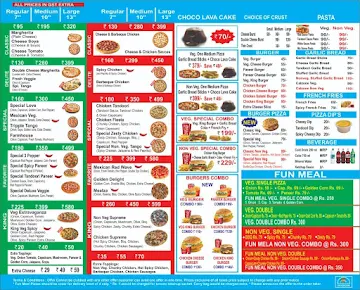 Da Pizza Zone Raja Puri Road menu 