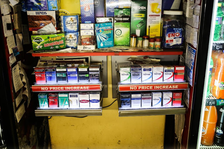 Cigarettes on sale in the Johannesburg CBD on July 4, 2018, the day the Tobacco Association of South Africa and market research company Ipsos released a report on the illicit trade of cigarettes.