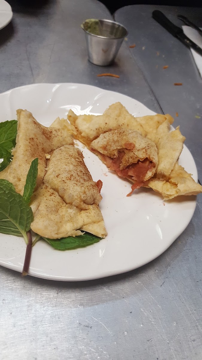 Pastelitos, Fried Dessert, it had apples and not sweet.