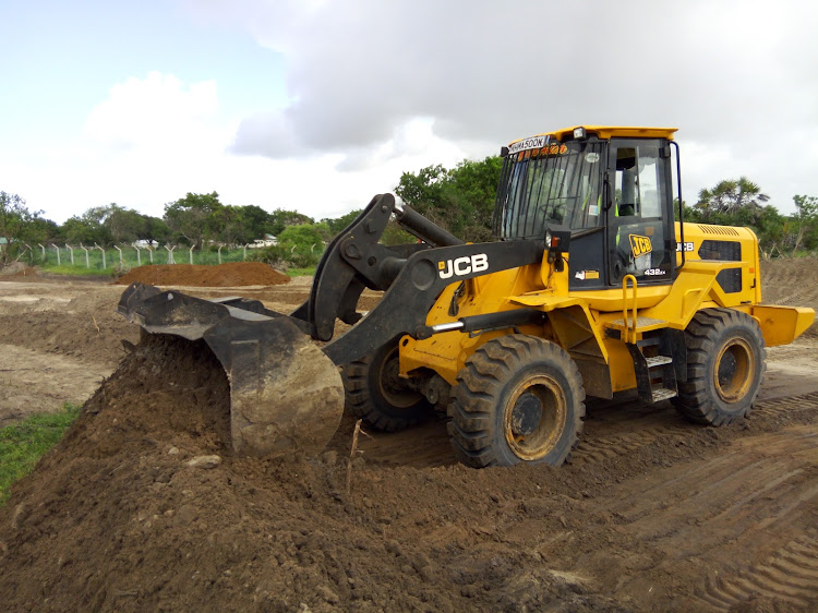 A caterpillar working on the Garsen road