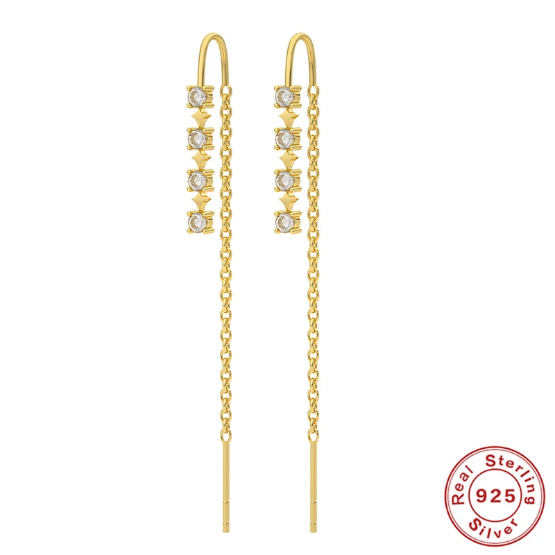 Sterling zilveren oorhangers met kwastjes en diamanten. Voeg elegantie en schittering toe aan uw look. Perfect voor elke speciale gelegenheid.
