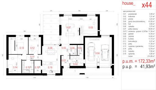 House X44 - Rzut parteru