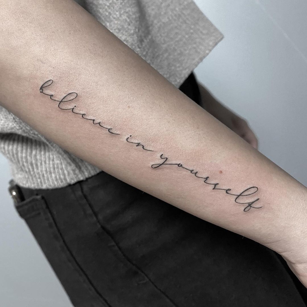 Half Sleeve Quote Tattoo