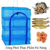 Lồng Lưới Phơi Khô Thực Phẩm Phơi Cá Chống Côn Trùng Treo 4 Tầng Để Phơi Cá Khô Có Thể Xếp Gọn