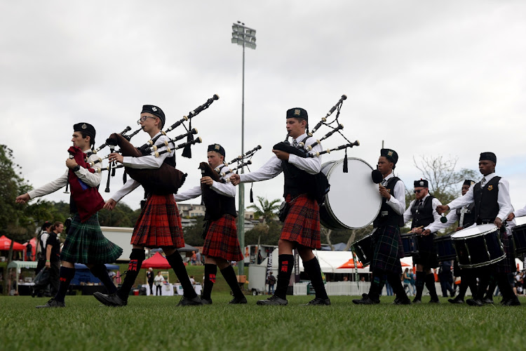 Pretoria Boys High compete under novice juvenile at the 2024 Highland Gathering in Hutchison Park