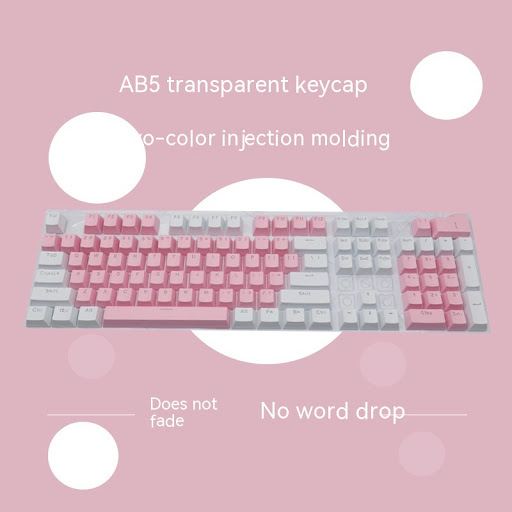 Title 2, ABS Transparent Two-color Keycaps for 980K Clos...