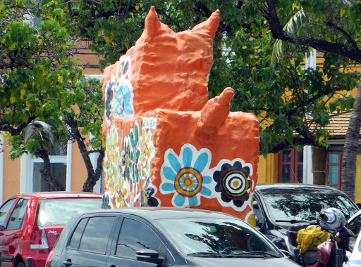 papier-mache.jpg - Leftover parade decorations from Carnaval, which had just ended.