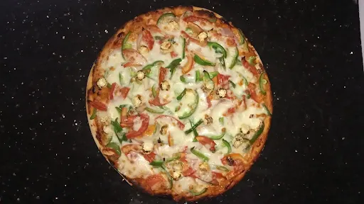 Capsicum,Tomato And Onion Pizza