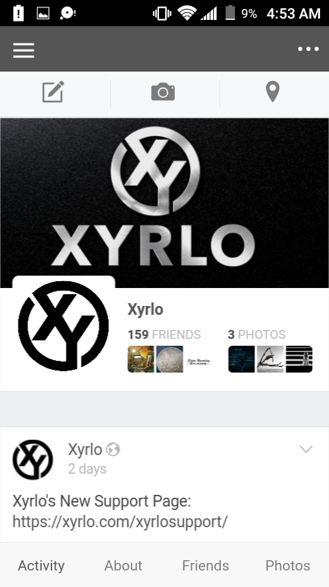 Xyrlo Social Network Screen 1