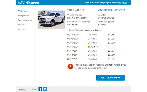 VININSPECT Vehicle History Reports