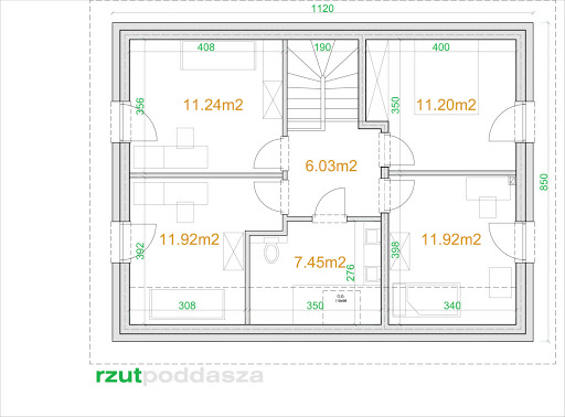 Ekotypowy 47 - Rzut poddasza