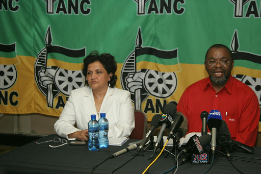 Jesse Duarte and Gwede Mantashe. File photo.