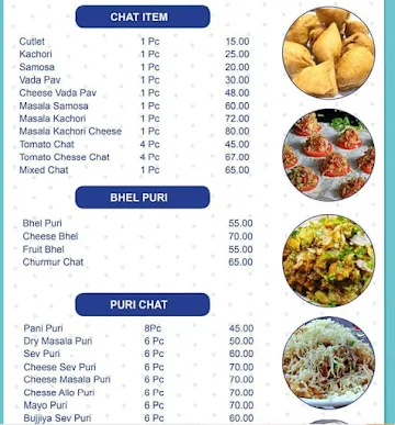 Sri Srinivas Sweets And Chat menu 