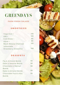 Green Days menu 2