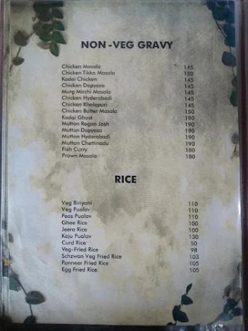 Pallavi Restaurant menu 