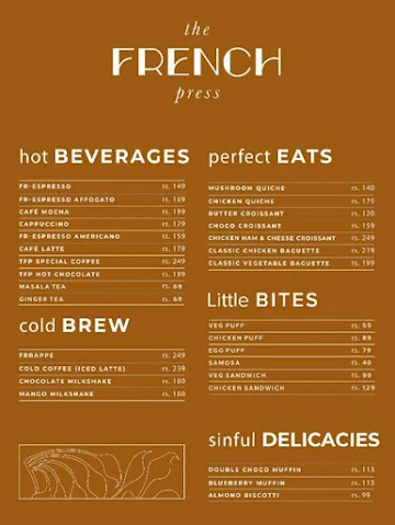 The French Press menu 