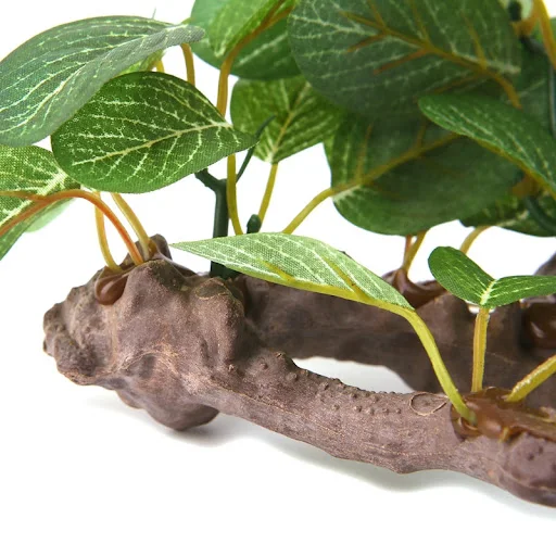 Aquarium Decor Resin Driftwood Plastic Plants Underwater Aquatic Green Leaves Ornaments for Fish for Tank Decoration 87H