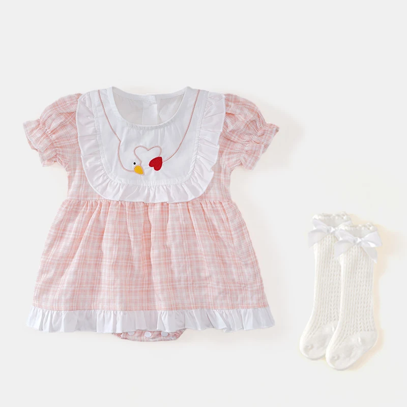 Falda a cuadros de verano para bebé niña, linda y adorable. Perfecta para el calor, suave y cómoda, ideal para paseos y juegos diarios.