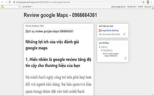 Dịch vụ Review Google Maps 0966664361