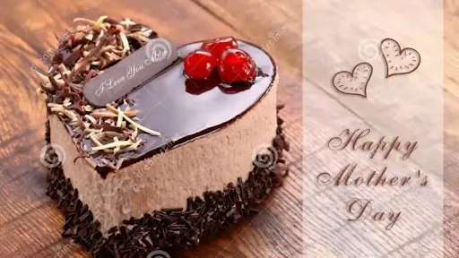 Chocolate Cheese Heart Shape Cake Father's Day