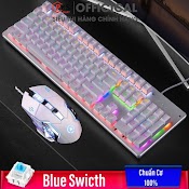 Combo Chuột Bàn Phím Cơ Gaming Zk4 Và G15 Gaming Nhiều Chế Độ Led Cao Cấp Thích Hợp Chơi Game Làm Việc Trắng Đen