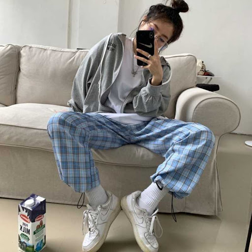 Title 4, Womens Plaid Drawstring Pants, High Waist, Cas...