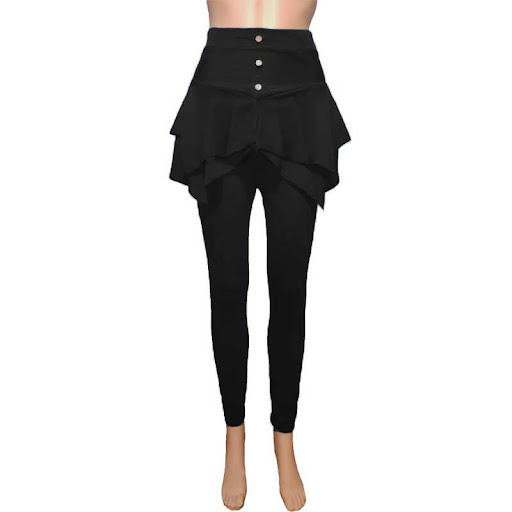Title 3, Solid Color Slim Three-button Leggings Trousers...