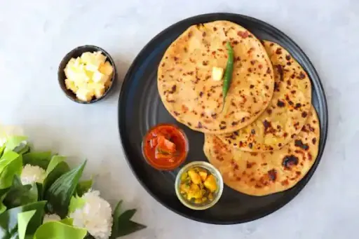 Aloo Pyaz Paratha + Chole Bhature + Poha