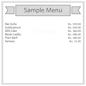Rahul Sweets & Caterers menu 