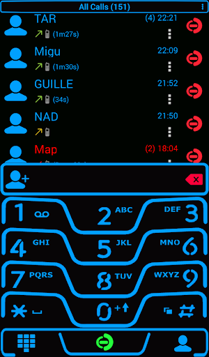 Theme Neon V3 Blue RocketDial