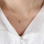Light Purple Zircon Necklace