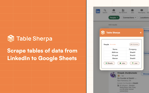 TableSherpa: Web to Sheets Exporter