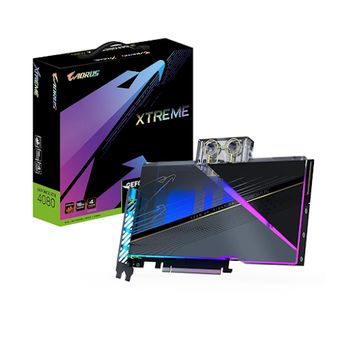 Card màn hình GIGABYTE AORUS GeForce RTX 4080 16GB XTREME WATERFORCE WB 16GB GDDR6X (N4080AORUSX WB-16GD)