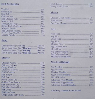 Nightingale menu 1