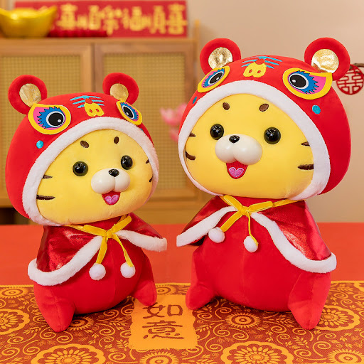 Title 4, Chinese Style Baby Mascot Doll Little Tiger Plu...