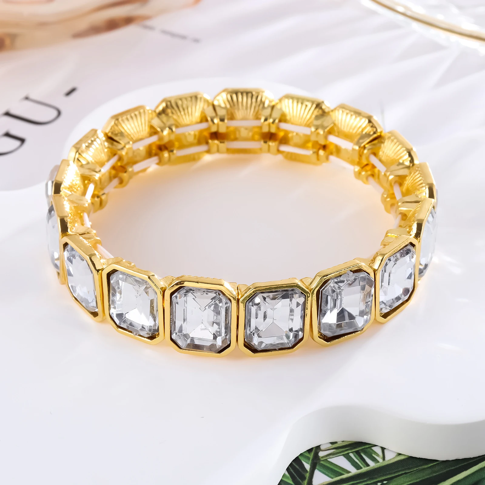 Title 1, Bracelet Hip Hop Femme Diamants Complets Télesc...