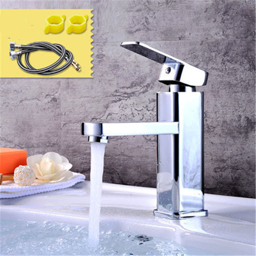 Title 2, Full Copper Washbasin Faucet for Hot and Cold W...