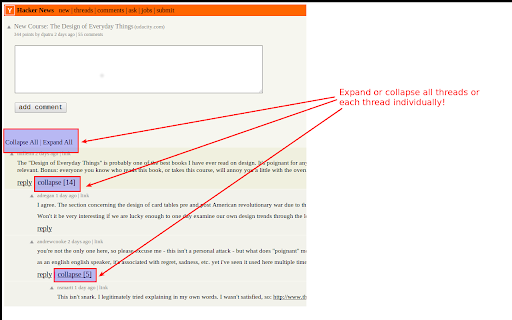 HackerNews Thread Toggle