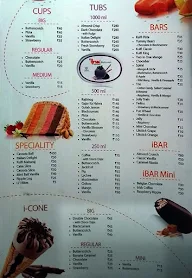 Arun Icecreams menu 1