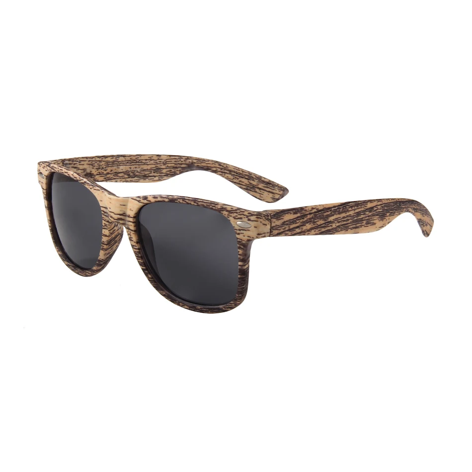 Lunettes de soleil Vintage en bois de grain de riz, accessoire de mode unique pour un look tendance avec protection solaire élégante.