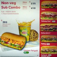 Subway menu 6