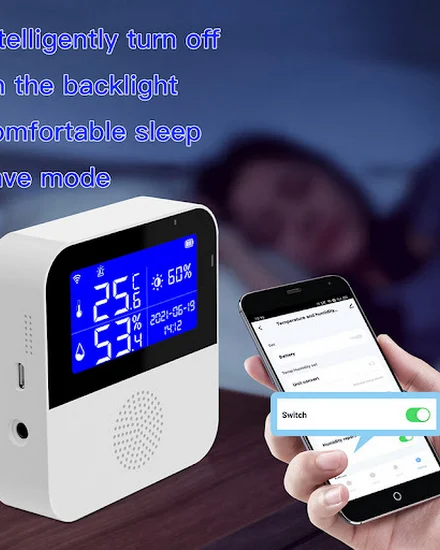 WiFi Tuya Smart Life LED Display Temperature Humidity Sen... - 3